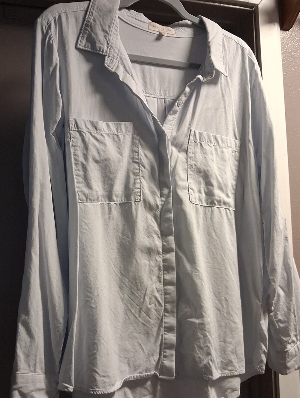 Women's Side Stitch Button Down Shirt